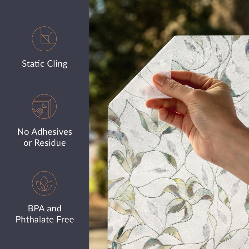 Artscape Flight | Privacy Window Film with Vibrant Colored Pattern | Non-Adhesive & UV Protection | Easy to Apply & Removable | 24 x 36 Inches | Made in USA - Image 4
